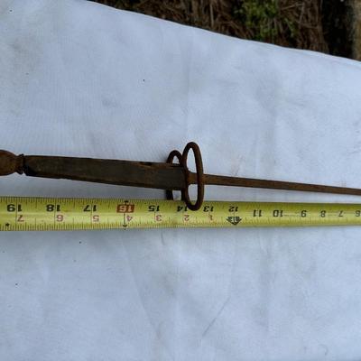 Antique Sword with Wood Handle