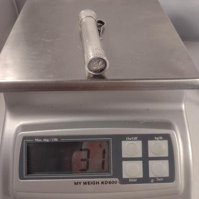 .999 Sterling Silver Golf Bag Design Cocktail Pick Holder- Approx Weight 31 Grams