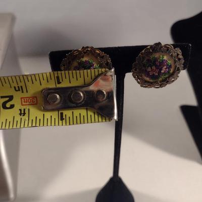 Vintage Brooch and Earring Set (#285)