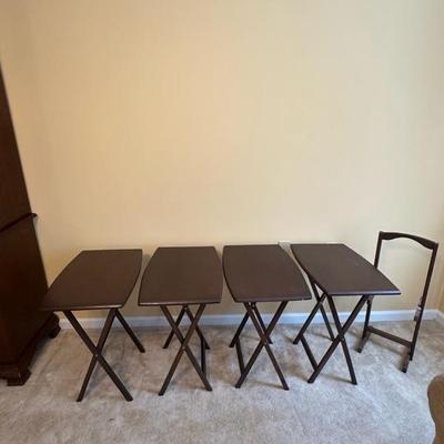 Chairs and TV Dinner Folding Tray Tables