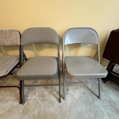 Chairs and TV Dinner Folding Tray Tables