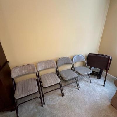 Chairs and TV Dinner Folding Tray Tables