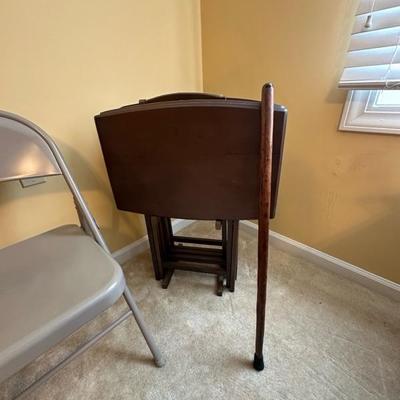 Chairs and TV Dinner Folding Tray Tables