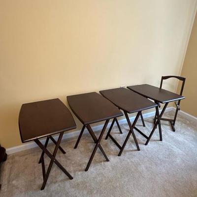 Chairs and TV Dinner Folding Tray Tables