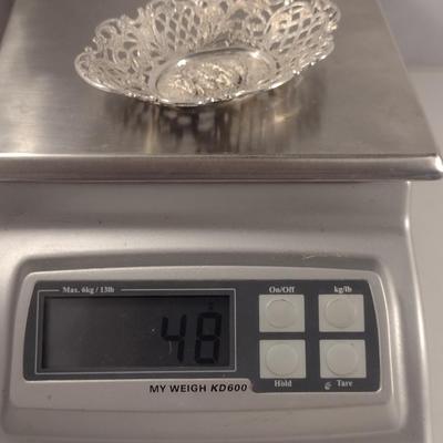 Sterling Silver Reticulated Bowl- Approx Weight 48 Grams (#289)
