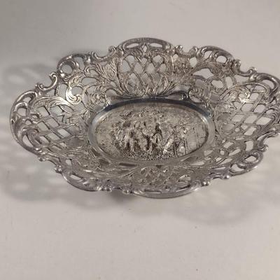 Sterling Silver Reticulated Bowl- Approx Weight 48 Grams (#289)