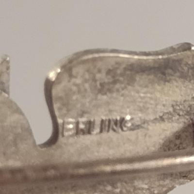Vintage Sterling Silver WWII US Army Air Corps Air Gunner Wings- Approx Weight 8 Grams (#290)