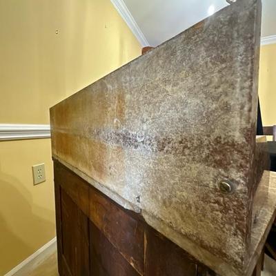 Victorian Style Wood and Marble Table