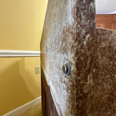 Victorian Style Wood and Marble Table