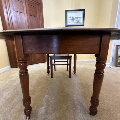 Wooden Table and Two Chairs