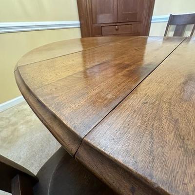 Wooden Table and Two Chairs