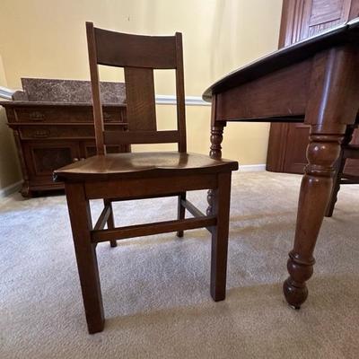 Wooden Table and Two Chairs