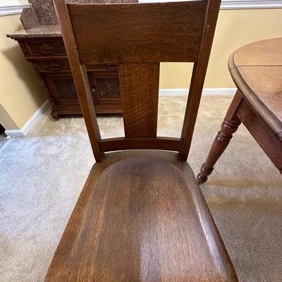 Wooden Table and Two Chairs
