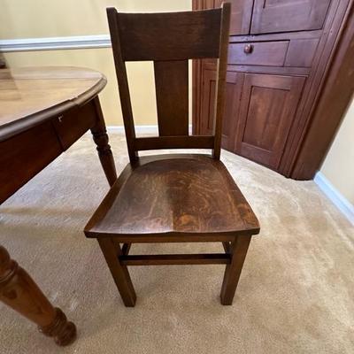 Wooden Table and Two Chairs