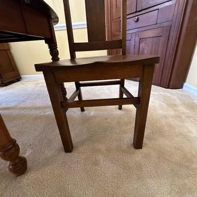 Wooden Table and Two Chairs