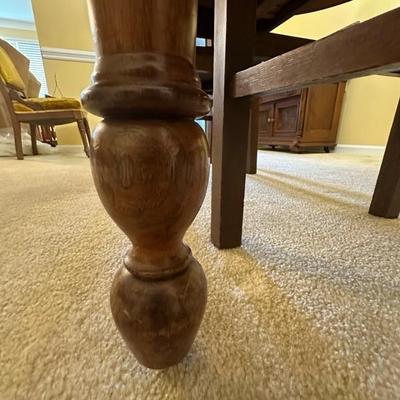 Wooden Table and Two Chairs