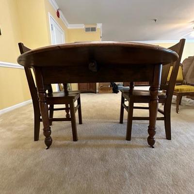 Wooden Table and Two Chairs