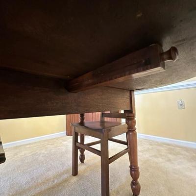 Wooden Table and Two Chairs