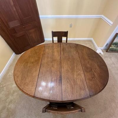 Wooden Table and Two Chairs