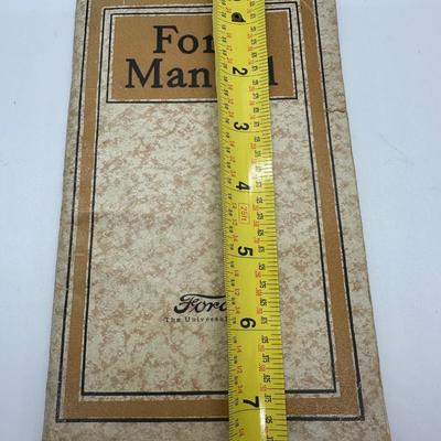 Ford Manual, 1920