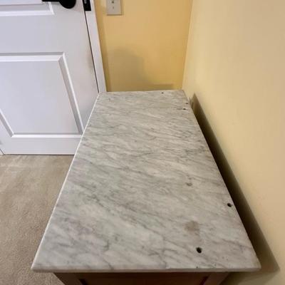 Wood Cabinet with Marble Top