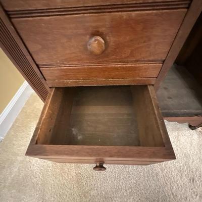 Wood Cabinet with Marble Top