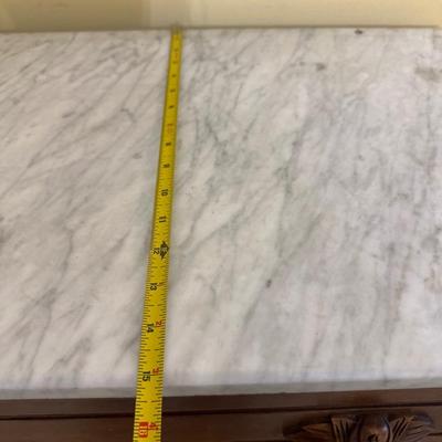 Wood Cabinet with Marble Top