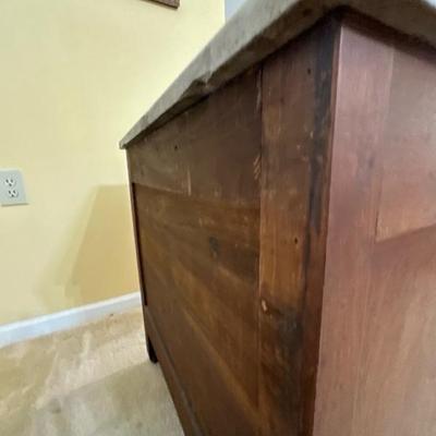 Wood Cabinet with Marble Top