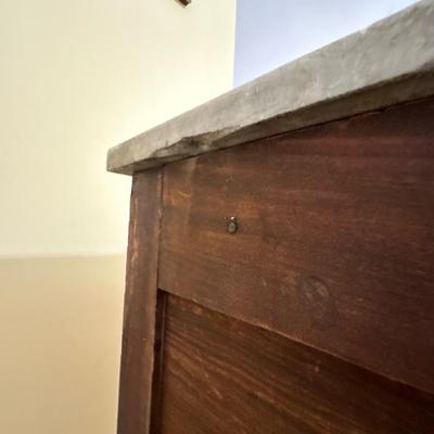 Wood Cabinet with Marble Top