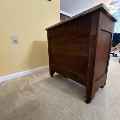 Wood Cabinet with Marble Top