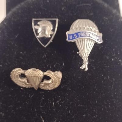 Vintage Sterling Silver Military Pins (#293)