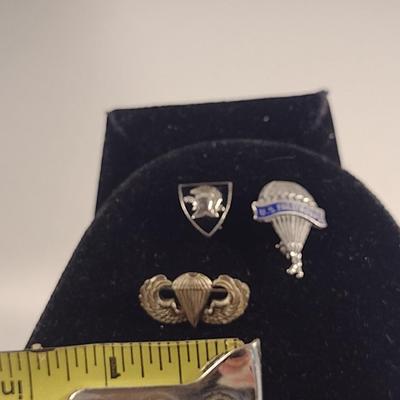 Vintage Sterling Silver Military Pins (#293)