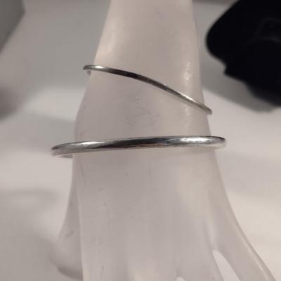 Pair of Sterling Bangle Bracelets- Approx Weight 30 Grams (#299)