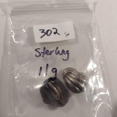 Sterling Silver Earrings- Approx Weight 11 Grams (#302)