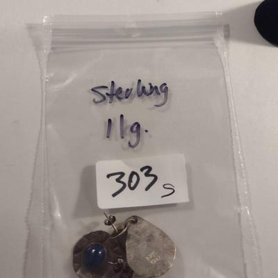 Sterling Silver and Stone Earrings (#303)