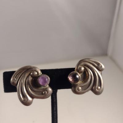 Sterling Silver and Stone Earrings (#306)