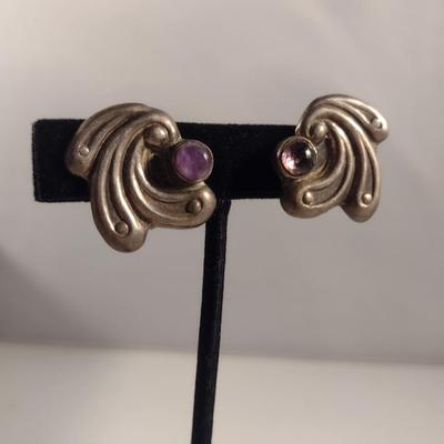 Sterling Silver and Stone Earrings (#306)