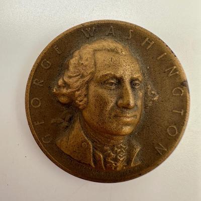 1961 George Washington Brass Medallion