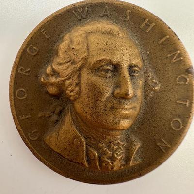 1961 George Washington Brass Medallion