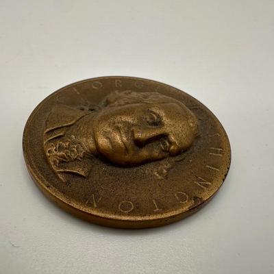 1961 George Washington Brass Medallion