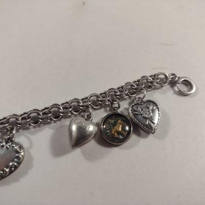 Charm Bracelet- Mostly Sterling Silver (#312)