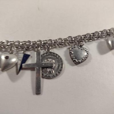 Charm Bracelet- Mostly Sterling Silver (#312)