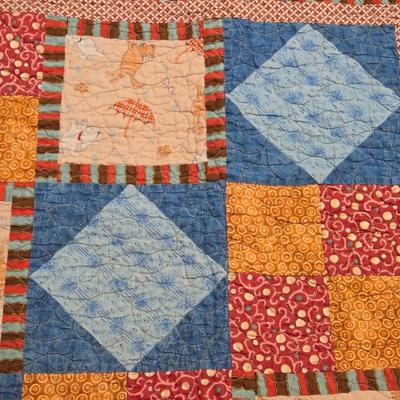 "It's Raining Cats and Dogs" Quilt Lap Blanket