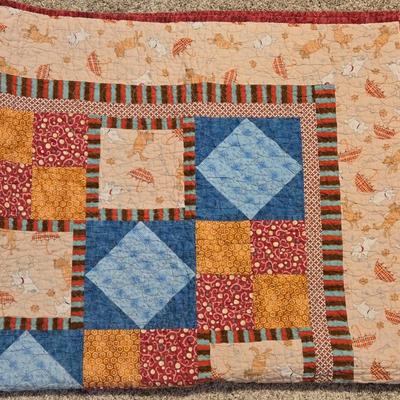 "It's Raining Cats and Dogs" Quilt Lap Blanket