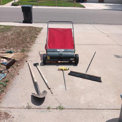 AGRI-FAB LEAF SWEEPER, PUSH BROOM AND YARD TOOLS