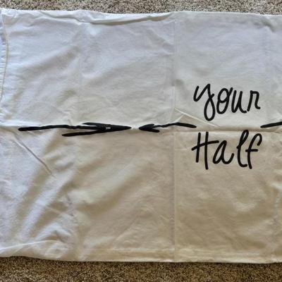 "Your Half, My Half" pillow Cases