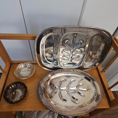 Vintage Silver Service/Platter Lot (B)