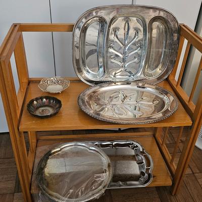 Vintage Silver Service/Platter Lot (B)