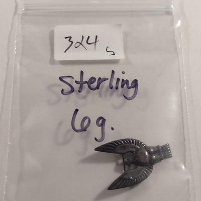 Vintage Phoenix Design Sterling Silver Pin- Approx Weight 6 Grams (#324)