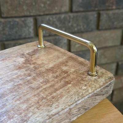 Golden Metal Handle Charcuterie Board